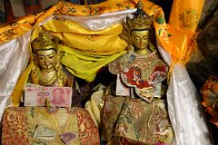 22 Statues Of Padmasambhava And Avalokiteshvara Close Up In The Cave At Rong Pu Monastery Between Rongbuk And Mount Everest North Face Base Camp In Tibet.jpg